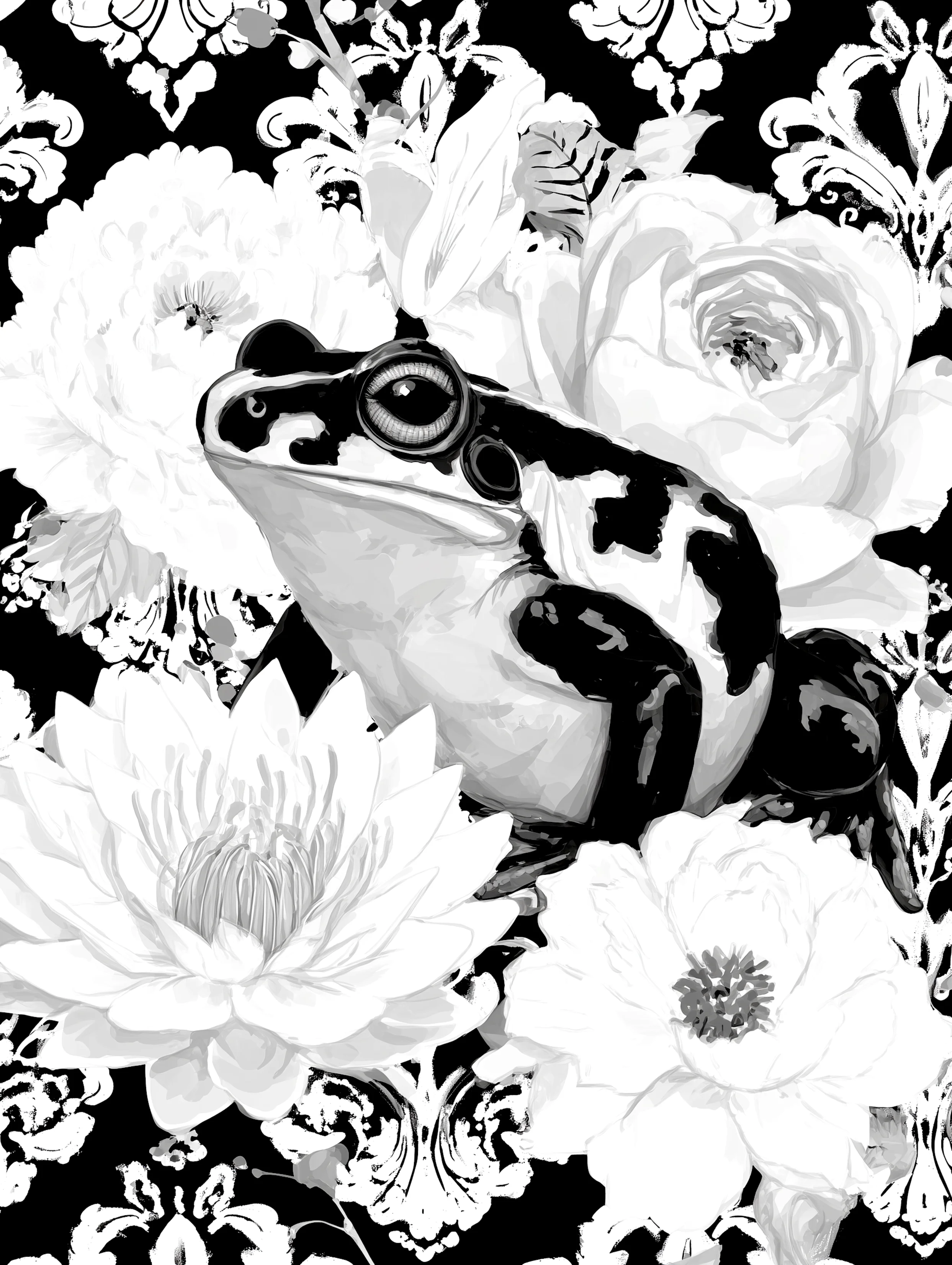 Free printable frog coloring page for adults featuring a pretty frog coloring page